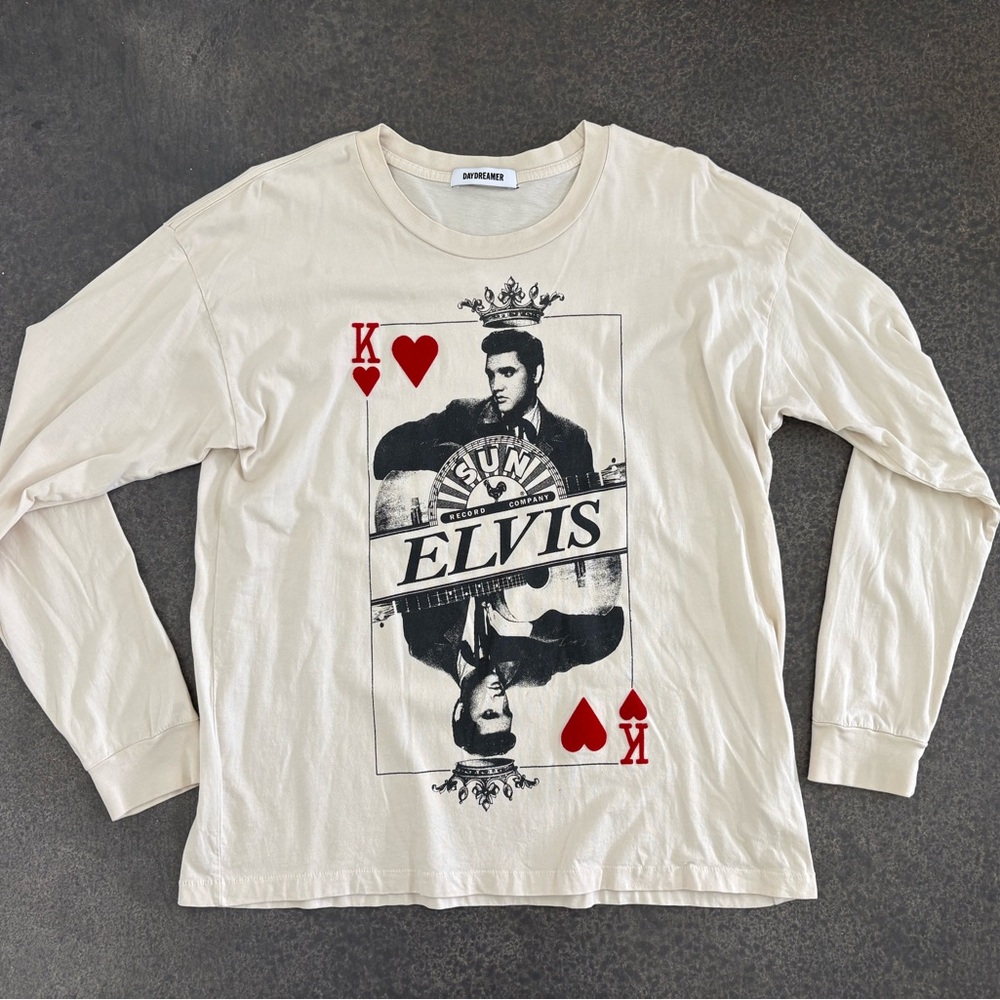 Daydreamer Cream Elvis Long Sleeve Tee